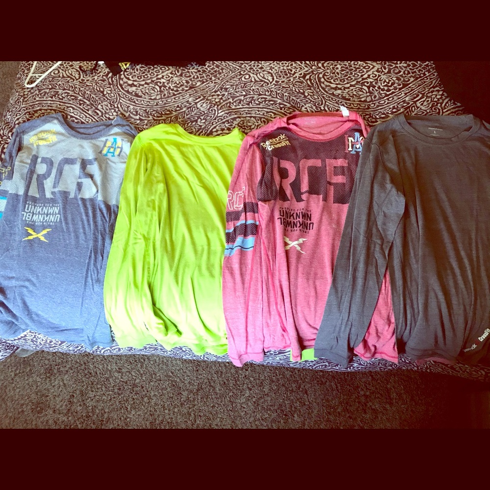 4 pack reebok crossfit shirts